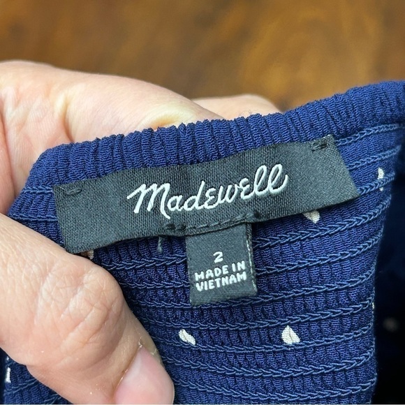 Madewell Ruffle-Strap Button-Front Dress in Polka Dot - Picture 7 of 9